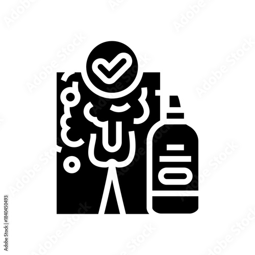 use an intimate wash for sensitive areas glyph icon vector illustration