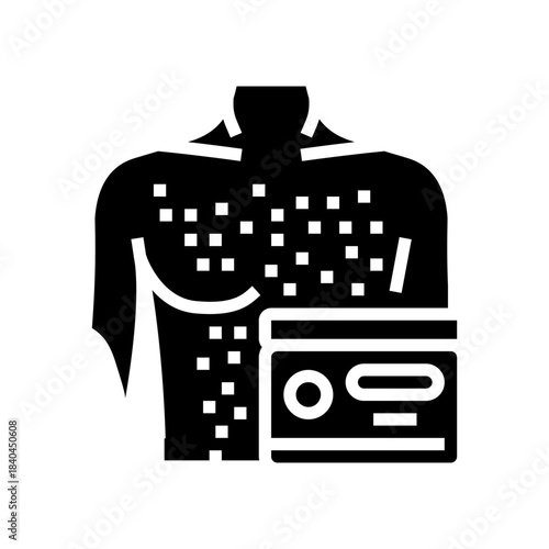 use an exfoliating scrub for body glyph icon vector illustration