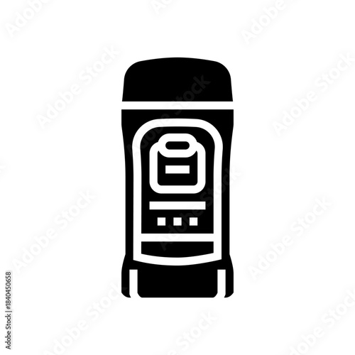 apply deodorant to underarms glyph icon vector illustration