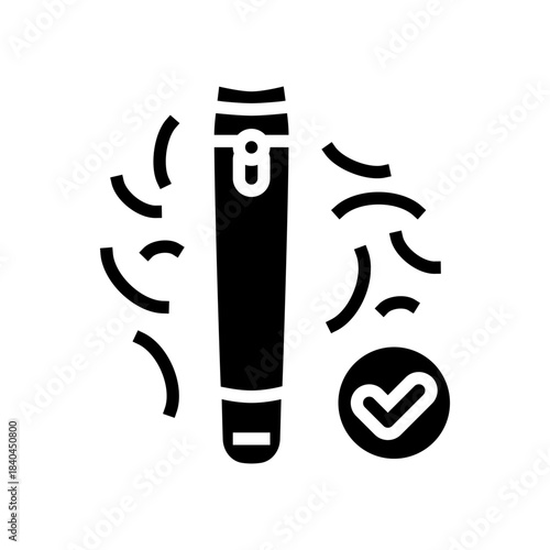 nail hygiene trim glyph icon vector illustration