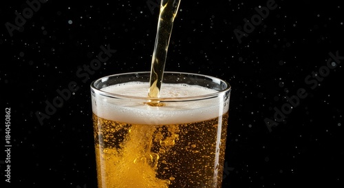 Wallpaper Mural Light-golden beer pouring into a glass Torontodigital.ca