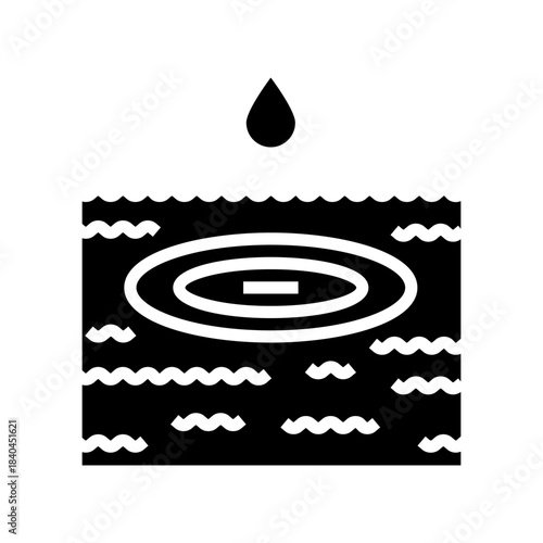 oil droplets on the water glyph icon vector illustration