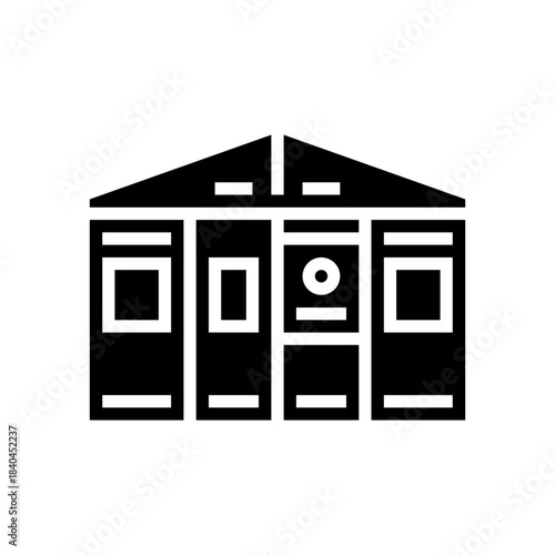 emergency shelter glyph icon vector illustration