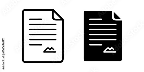 File Document outline and pictogram icon set for Digital File Management Office Organization Design, file, document, folder, office, and management.