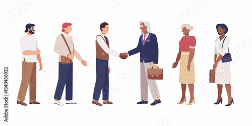 Diverse group of professionals shaking hands displaying business collaboration and teamwork