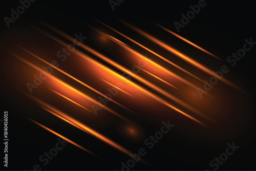Golden transparent light lens flares streaks