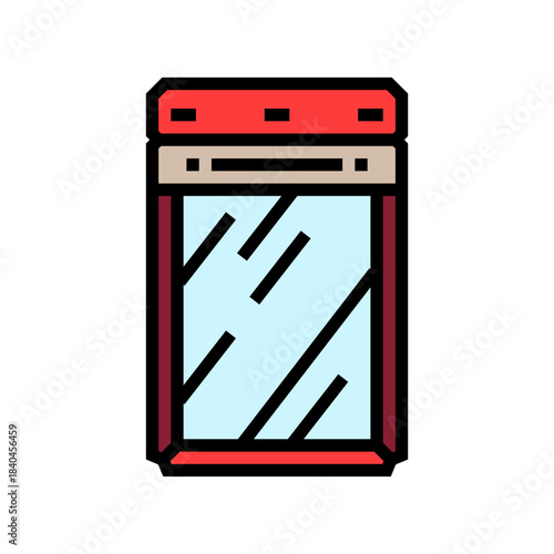 waterproof document pouch color icon vector illustration