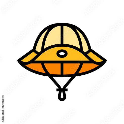 rain hat color icon vector illustration