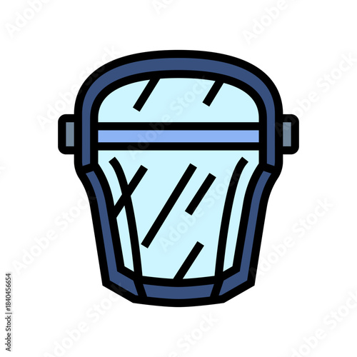 splash proof face mask color icon vector illustration