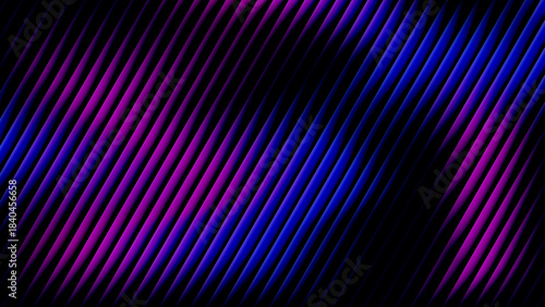 Abstract Cyberpunk Slanted Stripes in Purple and Blue.