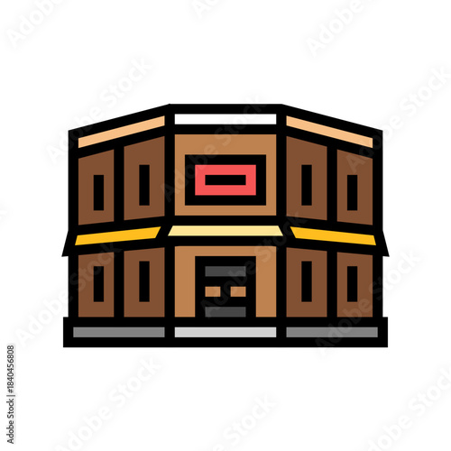 saloon color icon vector illustration