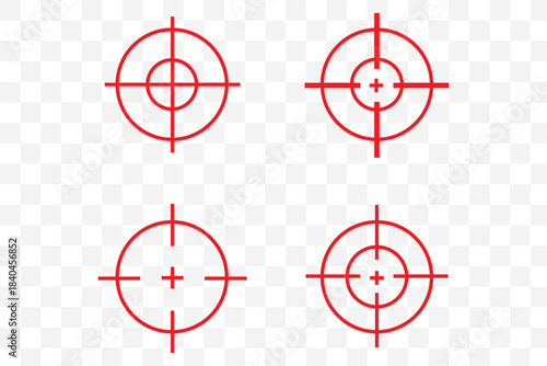 Gun target icon web Vector collection in black strokes
