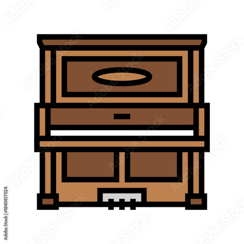 piano color icon vector illustration