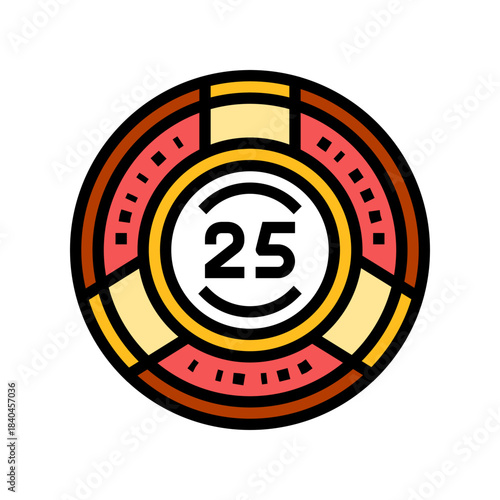 poker chips color icon vector illustration