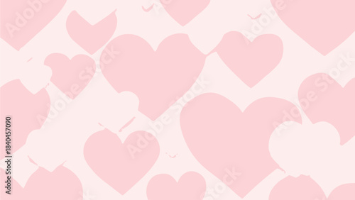 A soft and gentle background filled with various sizes of light pink hearts.