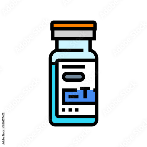testosterone injection vial color icon vector illustration