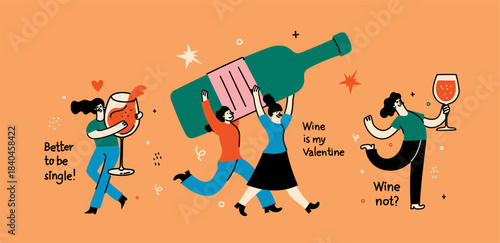 A funny and edgy set of Anti-Valentine's Day vector cards featuring heartbreak, voodoo dolls, and sassy quotes