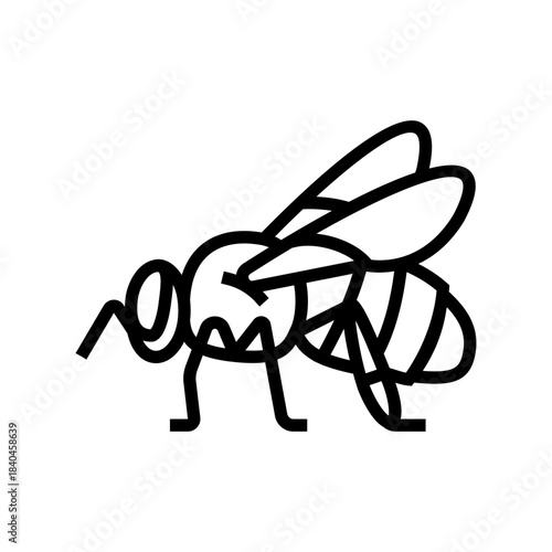 bee drone icon line icon vector illustration