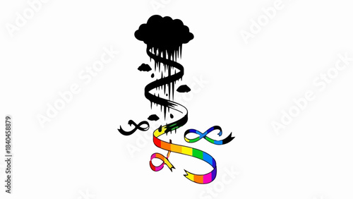 Symbolic representation of LGBTQ+ pride and infinite possibilities