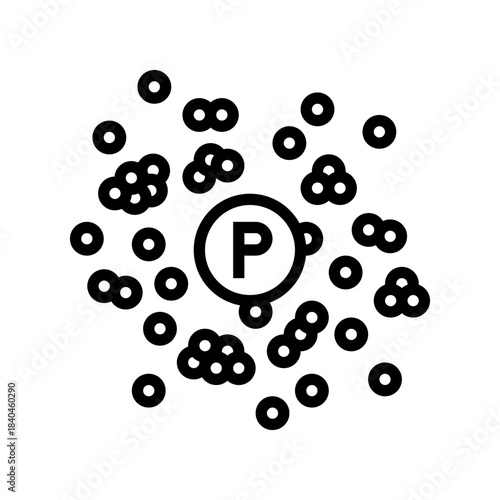 plastic microbeads line icon vector illustration