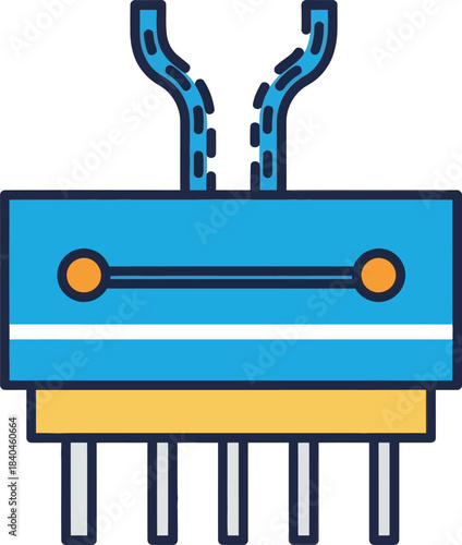Industrial Machine Robot Icon Vector