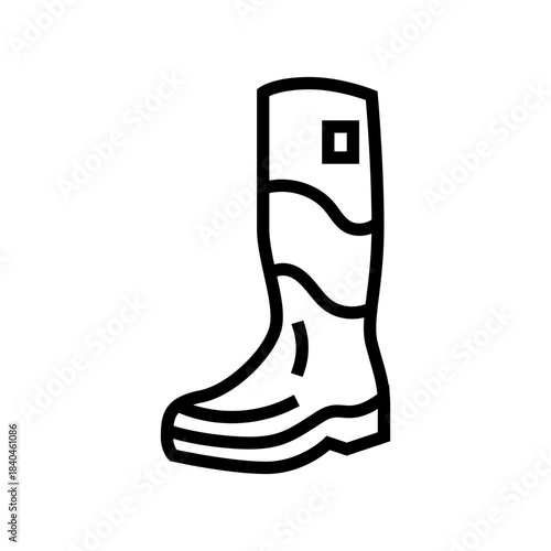 waterproof boots line icon vector illustration