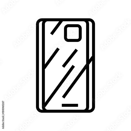 rubber phone case line icon vector illustration
