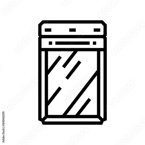 waterproof document pouch line icon vector illustration