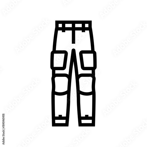 water repellent pants line icon vector illustration