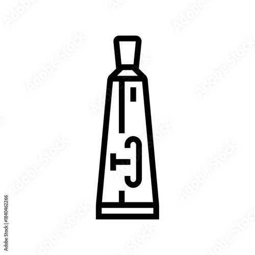 testosterone gel tube line icon vector illustration