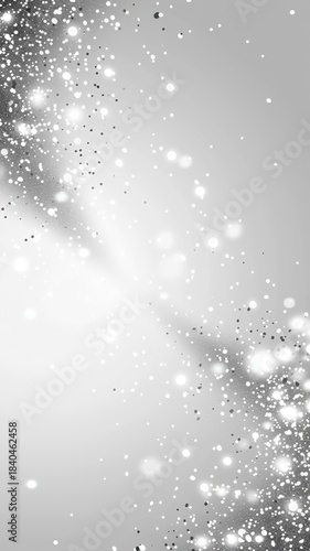 Abstract background with scattered white particles and soft gradient lighting