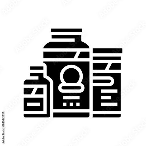 supplement stack steroids glyph icon vector illustration