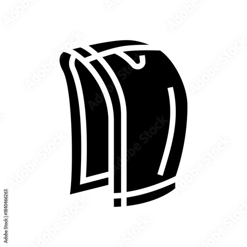 zip up hood glyph icon vector illustration