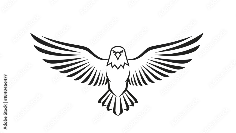 Obraz premium Stunning collection of aggressive black eagle silhouettes perfect for powerful logo design and heraldry projects