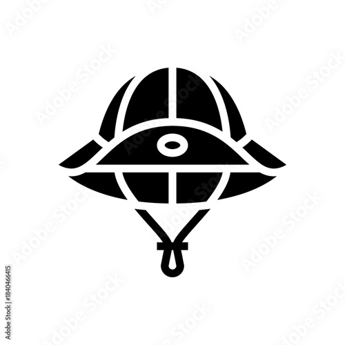 rain hat glyph icon vector illustration
