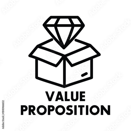 Value Proposition and Quality Product Line Icon Vector