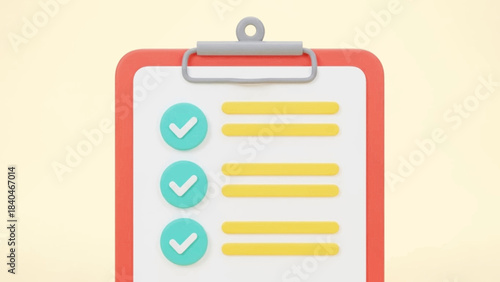 vector illustration of a clipboard with a paper clip