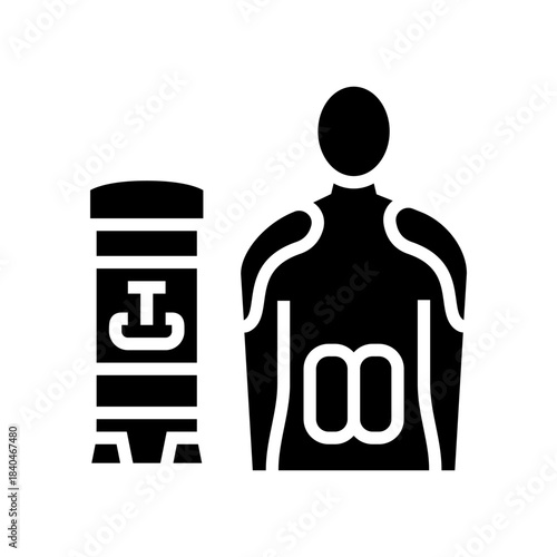 testosterone cream application glyph icon vector illustration