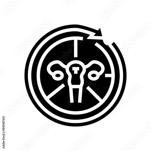 irregular menstrual cycle glyph icon vector illustration