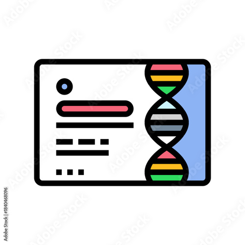 personal genetic testing kit color icon vector illustration