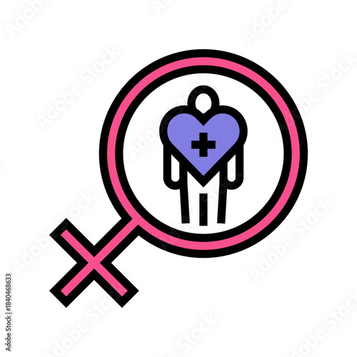 body autonomy color icon vector illustration
