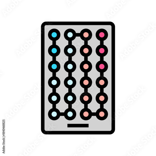 hormone capsule blister pack color icon vector illustration