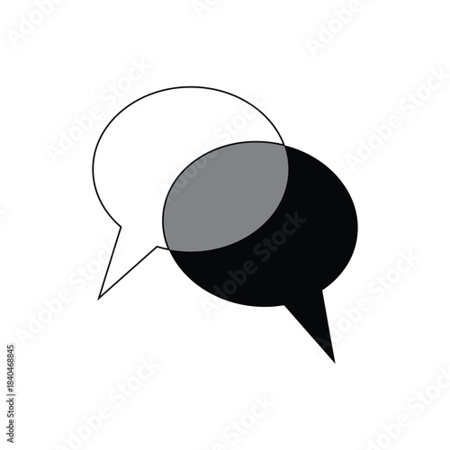 bubble chat  logo icon illustration flat