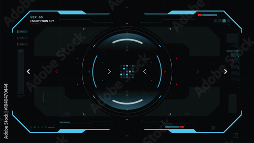 Futuristic AI Technology HUD Interface Vector Illustration video Overlay template