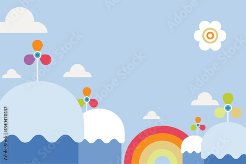 Abstract background colorful simple geometric shapes 0002