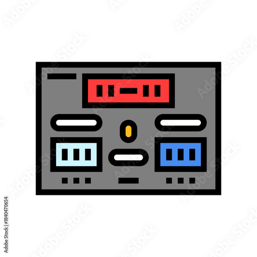 scoreboard numbers color icon vector illustration