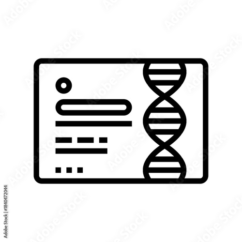 personal genetic testing kit line icon vector illustration