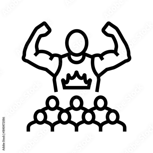 patriarchy line icon vector illustration