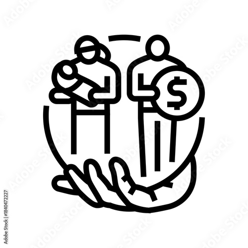 gender roles line icon vector illustration