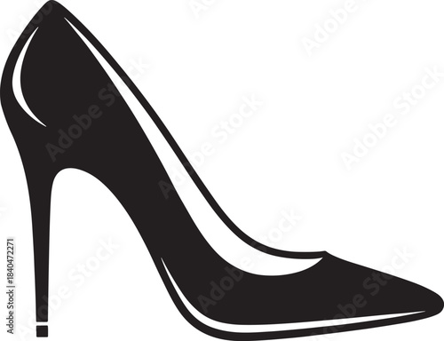 Black high heel shoe silhouette icon